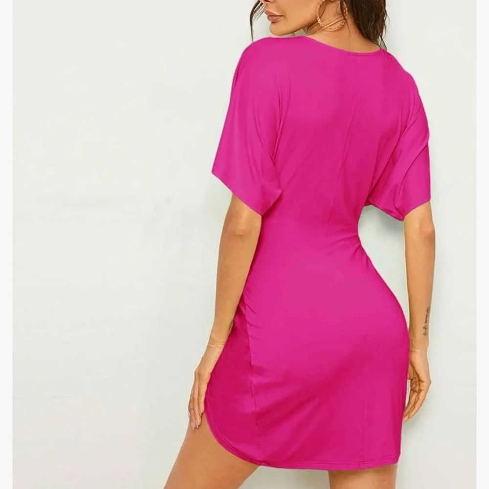 NWOT Women’s hot pink mini dresss - M - Picture 3 of 6